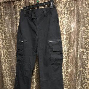 NWOT - Unbranded Black Cotton Cargo Pants